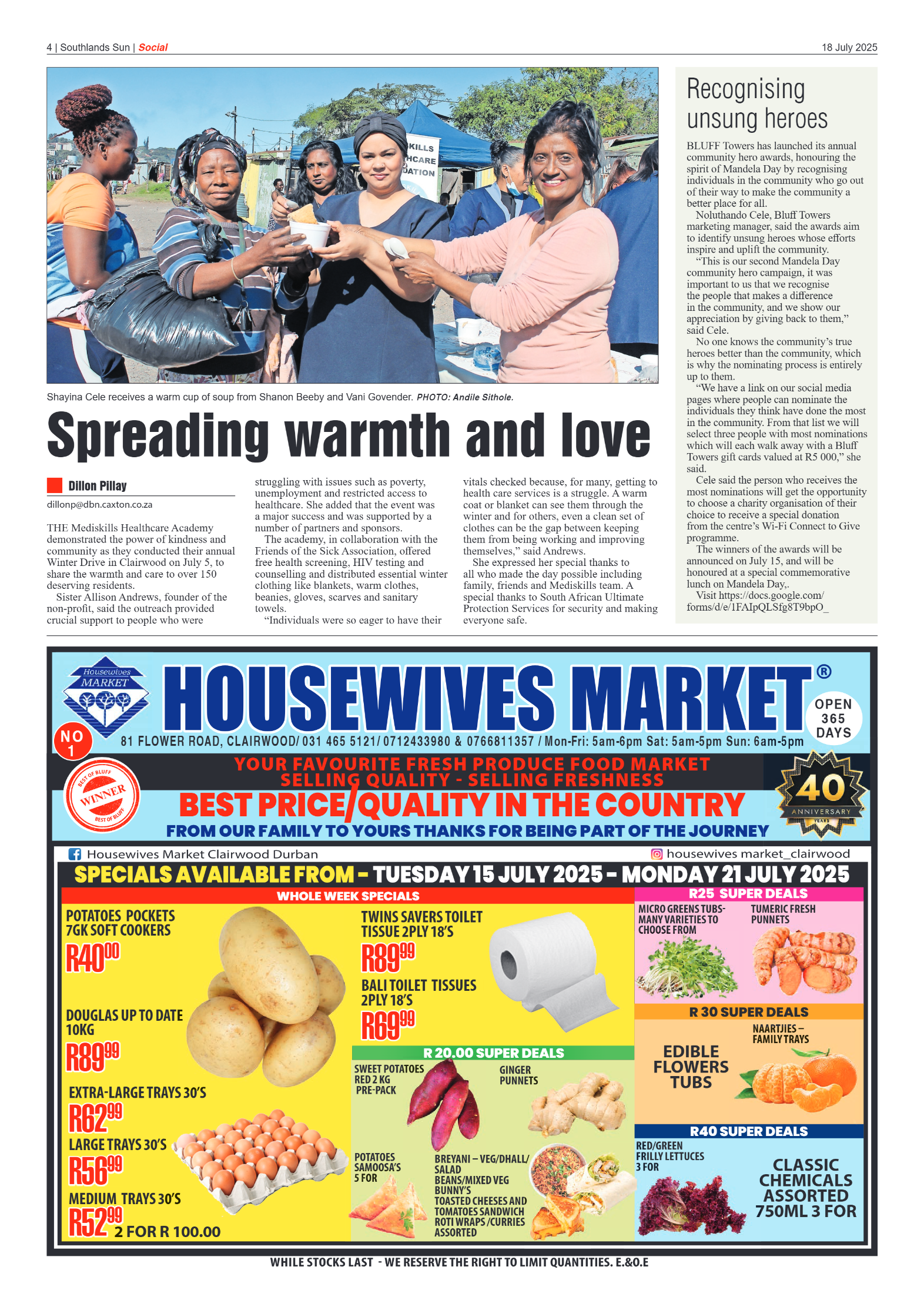 Southlands Sun 18 July 2025 page 4