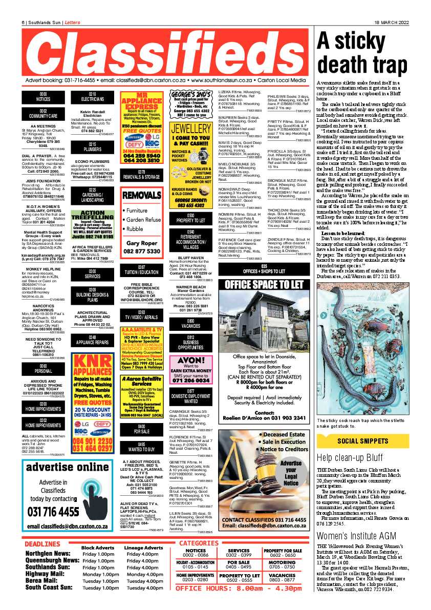 Southlands Sun 18 March 2022 page 6
