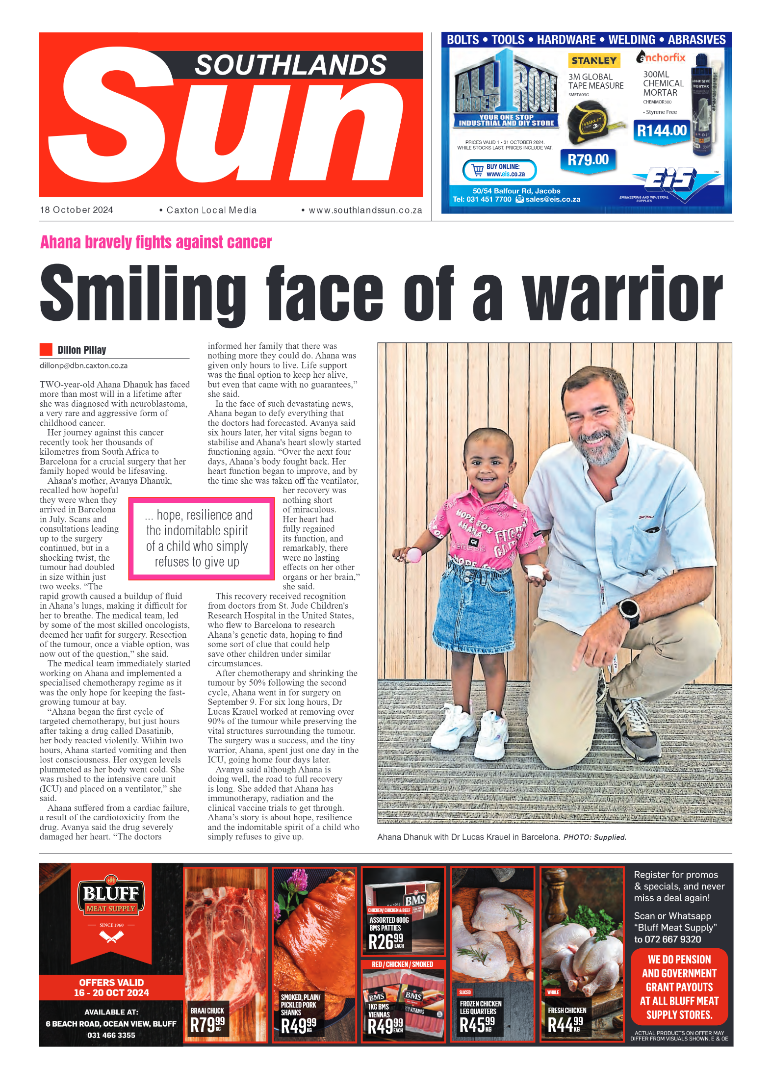 Southlands Sun 18 October 2024 page 1