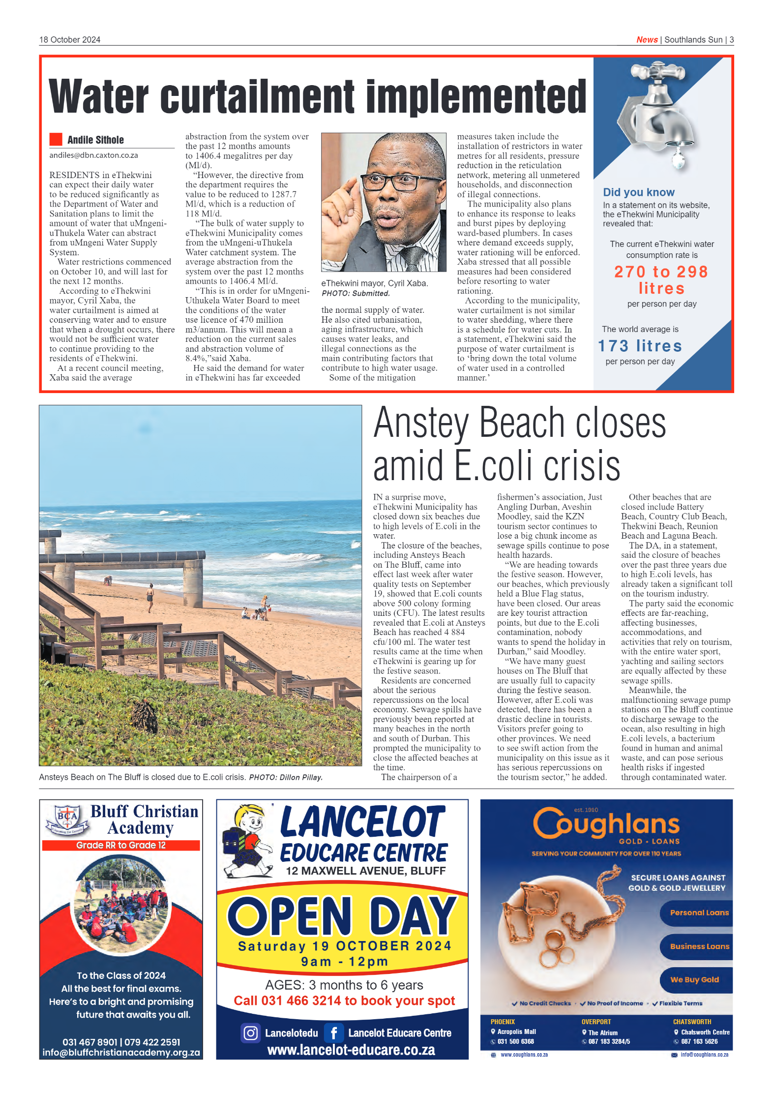 Southlands Sun 18 October 2024 page 3