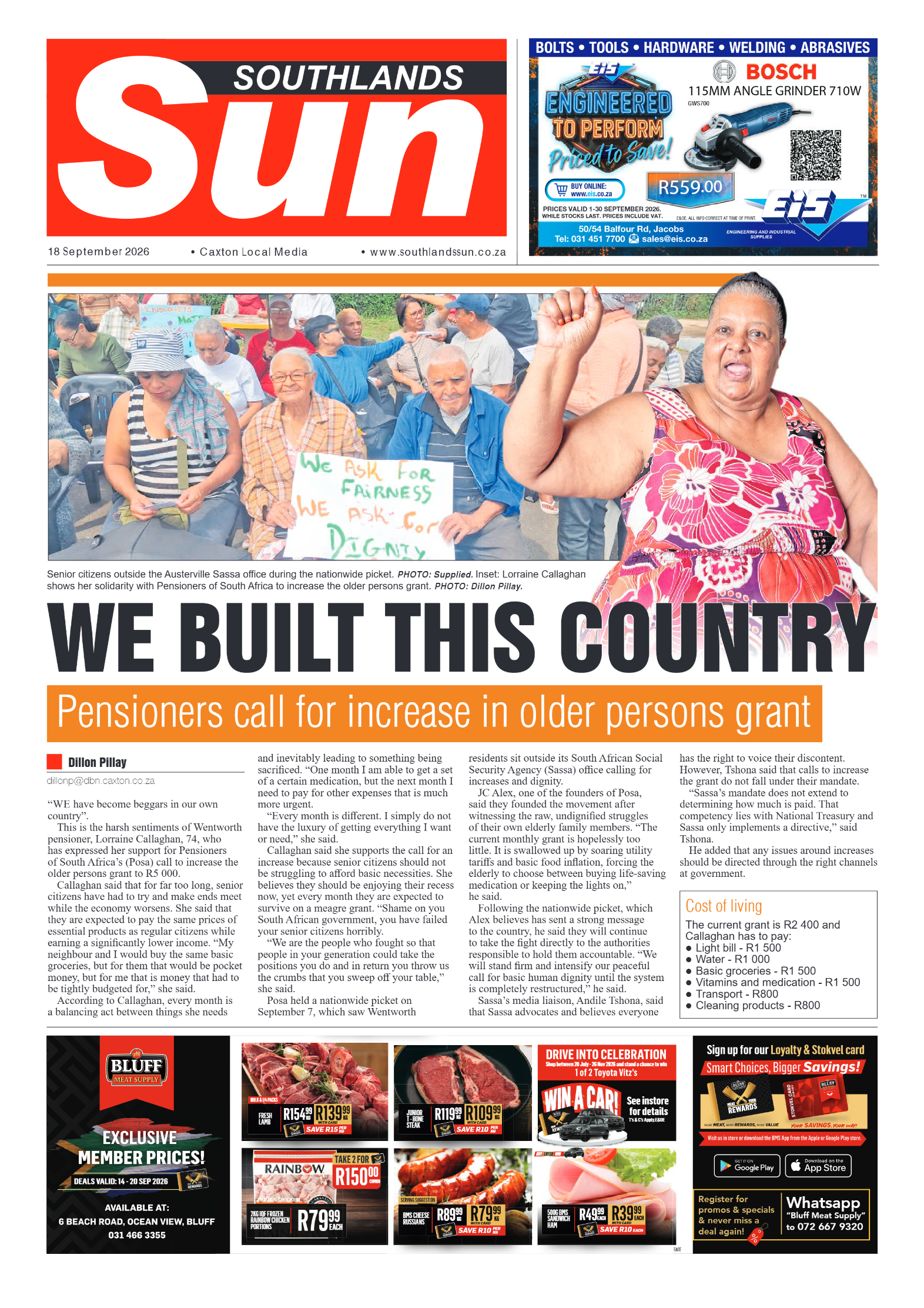 Southlands Sun 18 September 2026 page 1