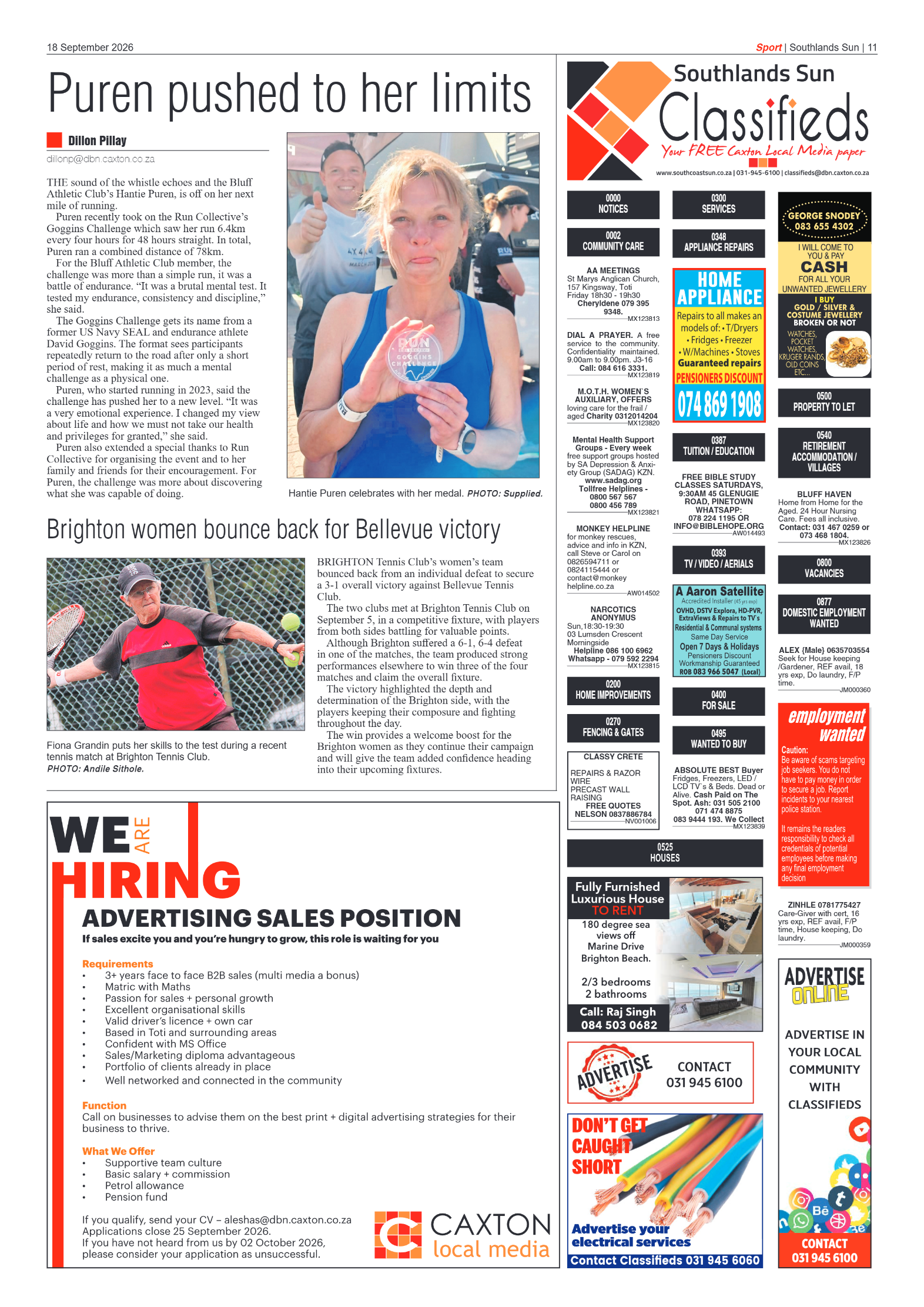 Southlands Sun 18 September 2026 page 11