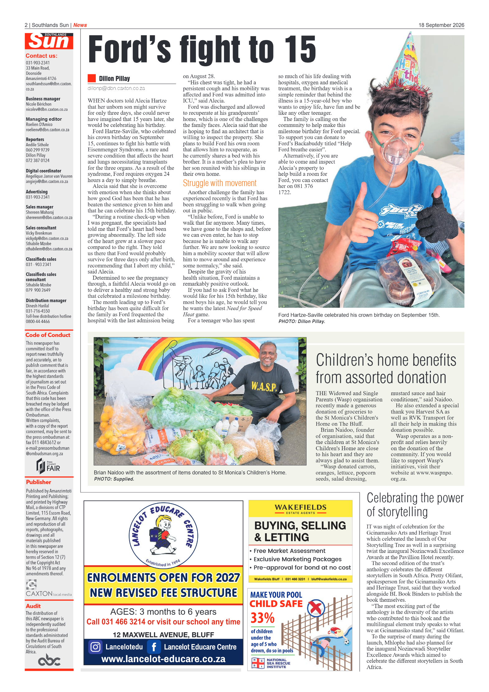 Southlands Sun 18 September 2026 page 2