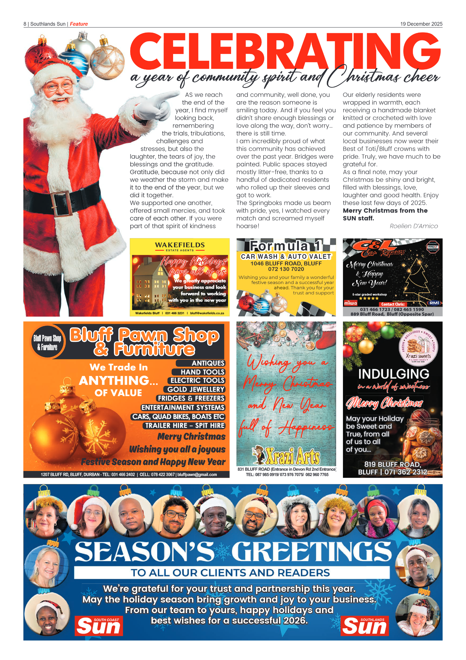 Southlands Sun 19 December 2025 page 8