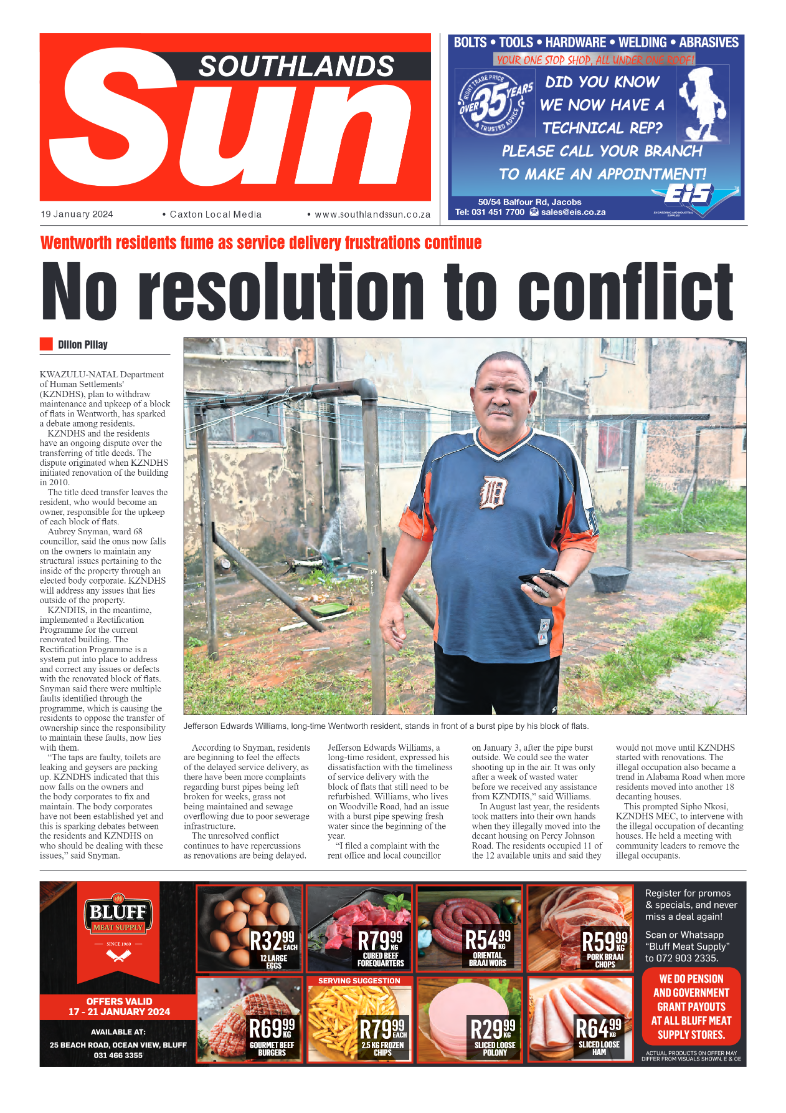 Southlands Sun 19 January 2024 page 1