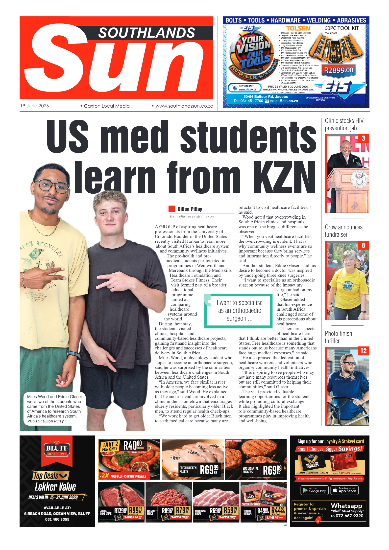 Southlands Sun 19 June 2026 page 1