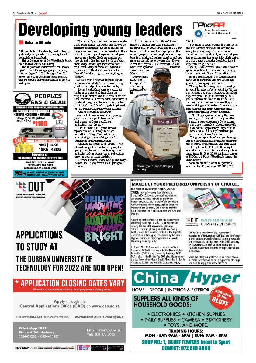 Southlands Sun 19 November 2021 page 6