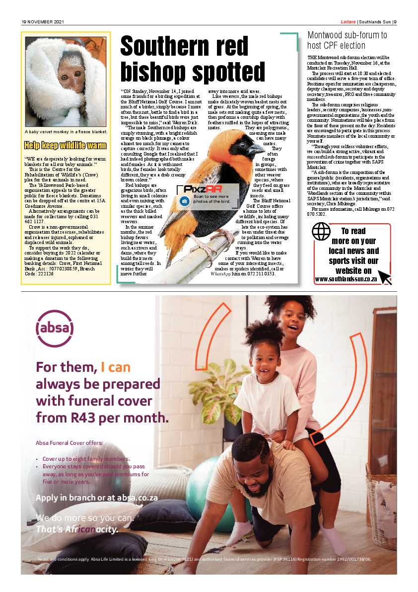Southlands Sun 19 November 2021 page 9