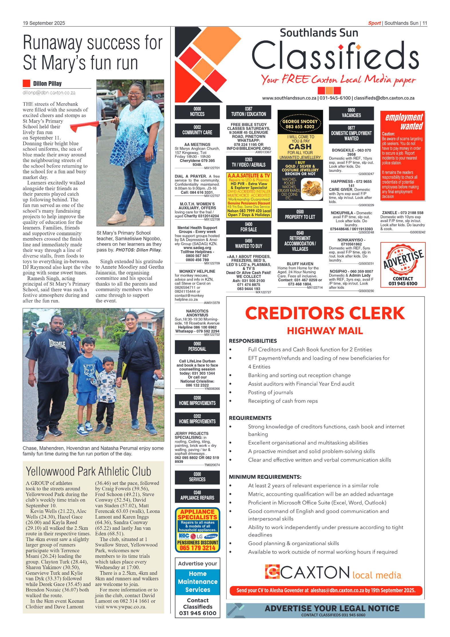 Southlands Sun 19 September 2025 page 11