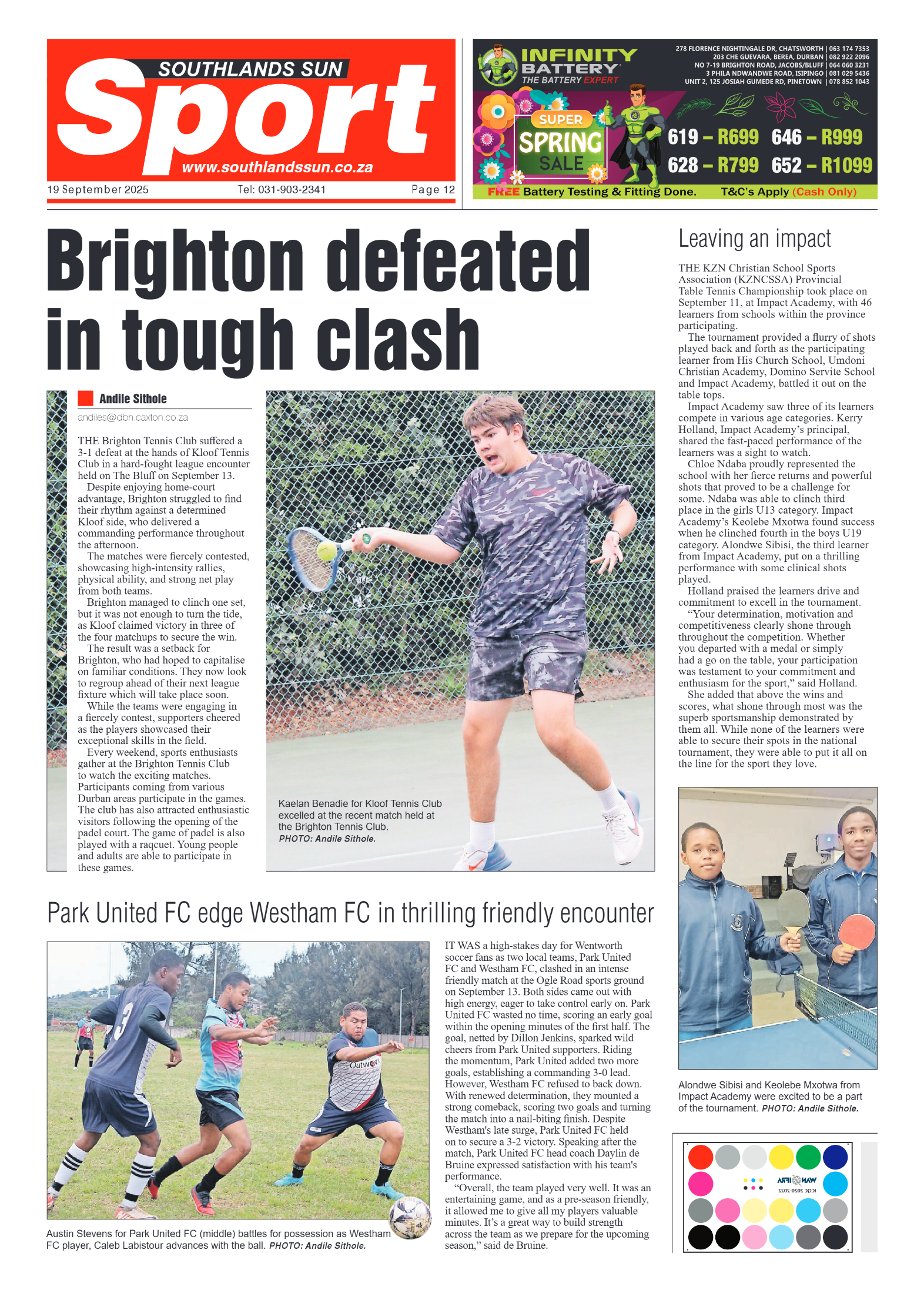 Southlands Sun 19 September 2025 page 12