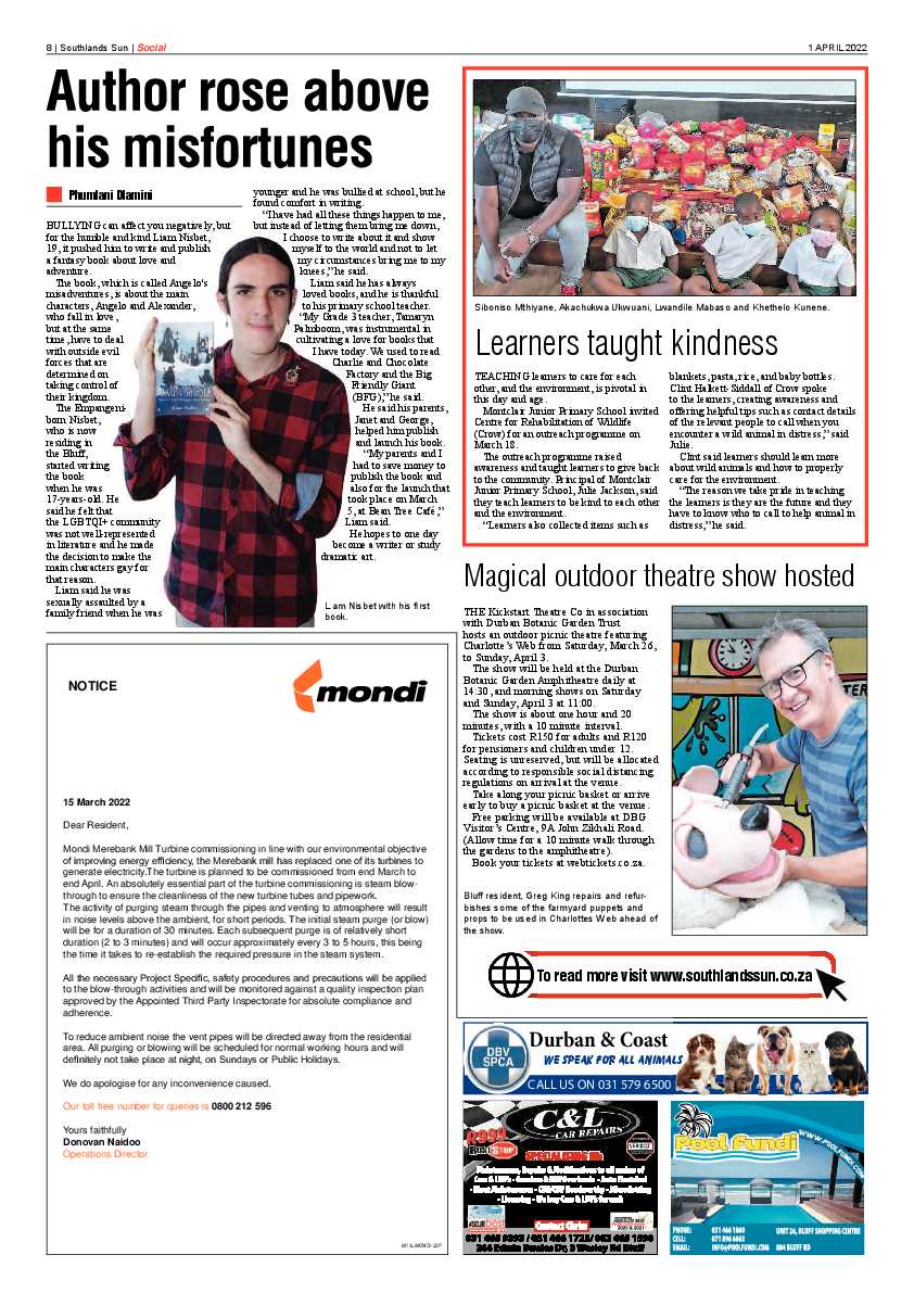 Southlands Sun 1 April 2022 page 8