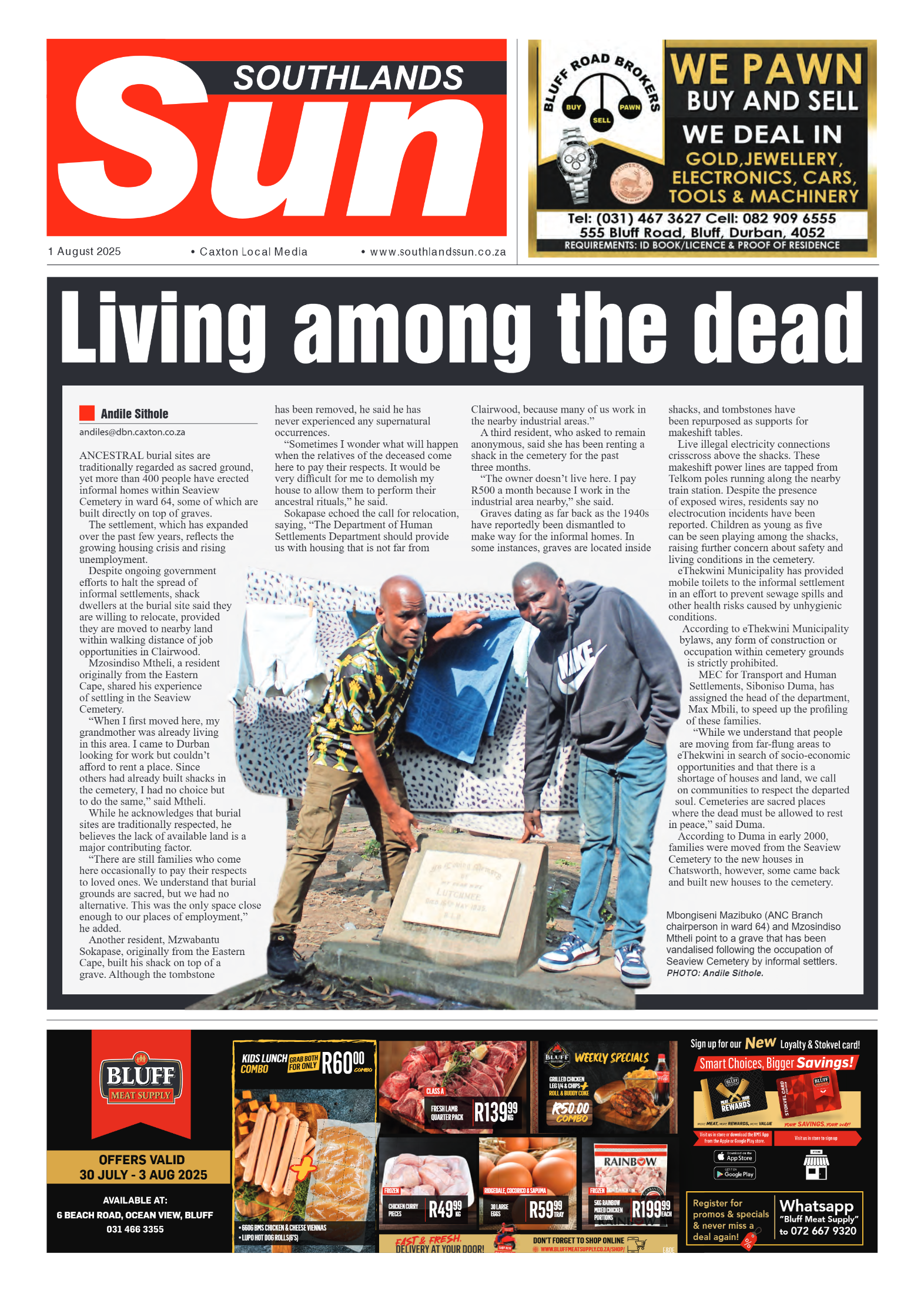 Southlands Sun 1 August 2025 page 1