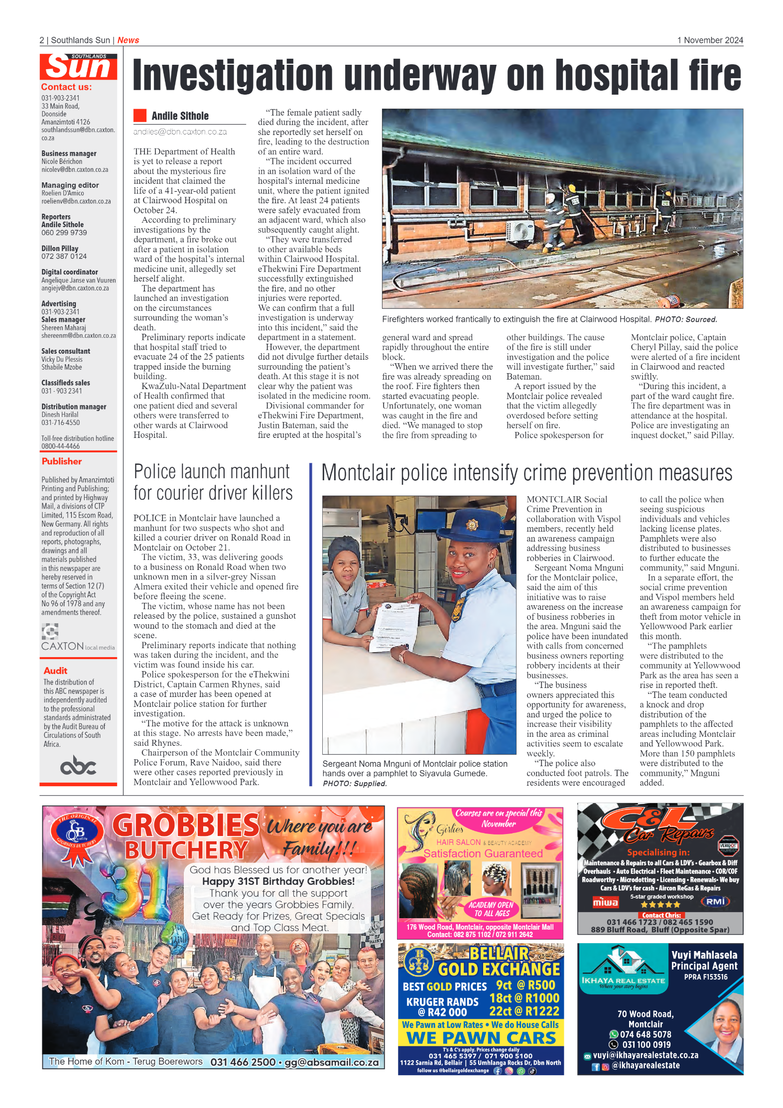 Southlands Sun 1 November 2024 page 2