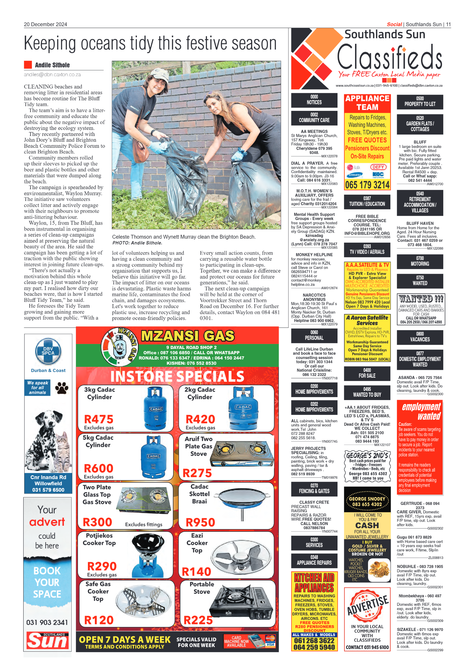 Southlands Sun 20 December 2024 page 11