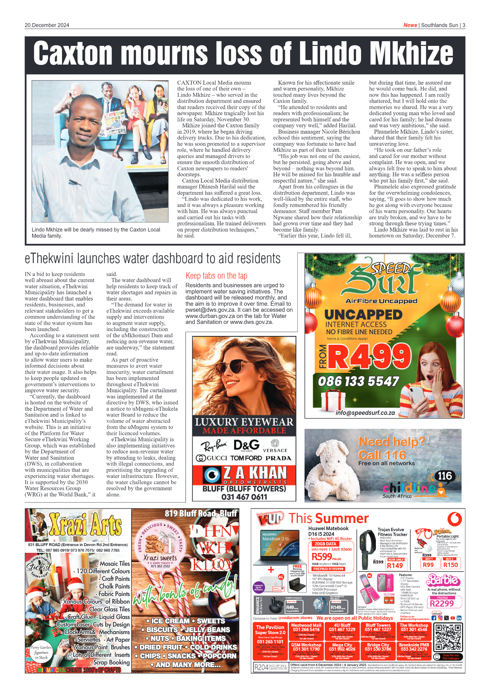 Southlands Sun 20 December 2024 page 3