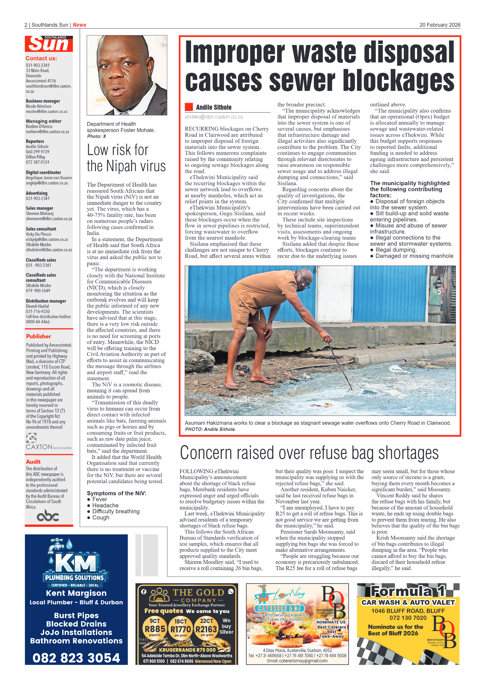 Southlands Sun 20 February 2026 page 2