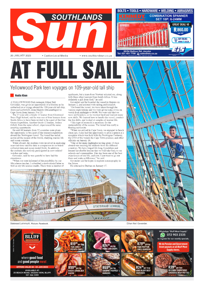 Southlands Sun 20 January 2023 page 1