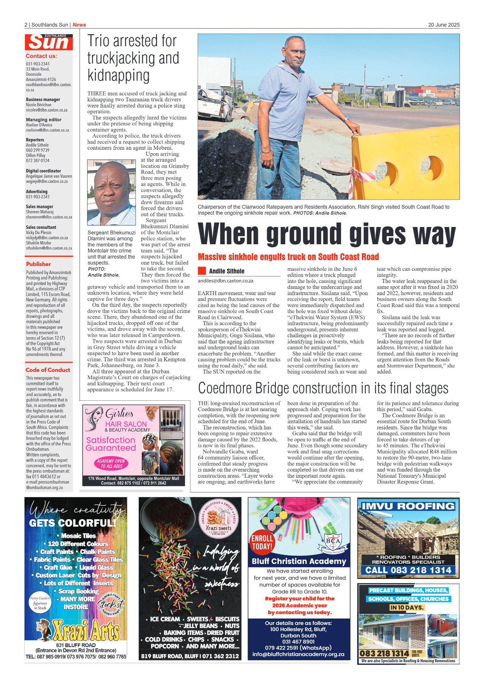 Southlands Sun 20 June 2025 page 2