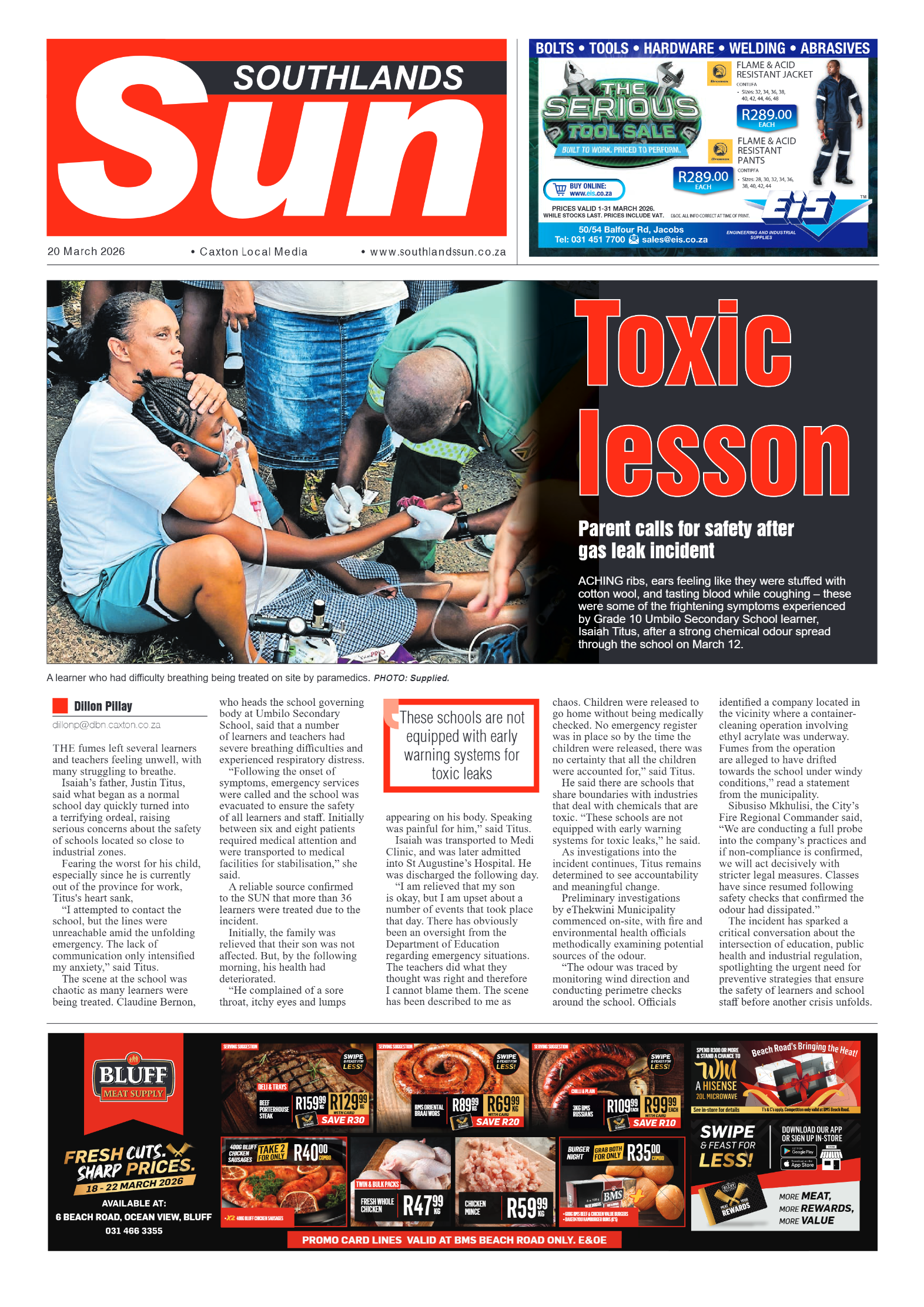 Southlands Sun 20 March 2026 page 1