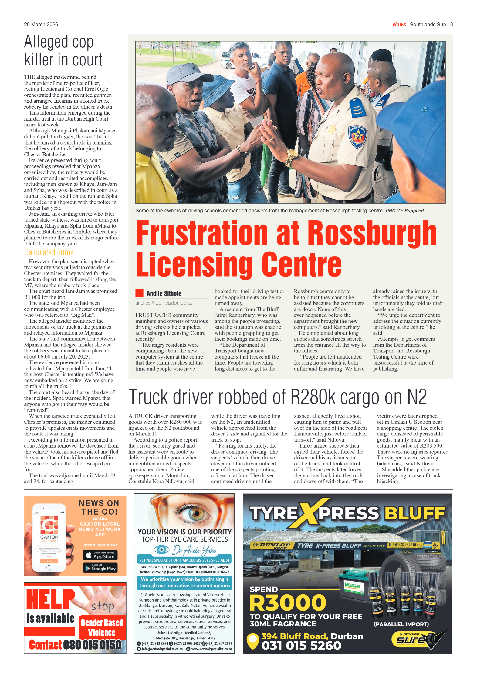 Southlands Sun 20 March 2026 page 3