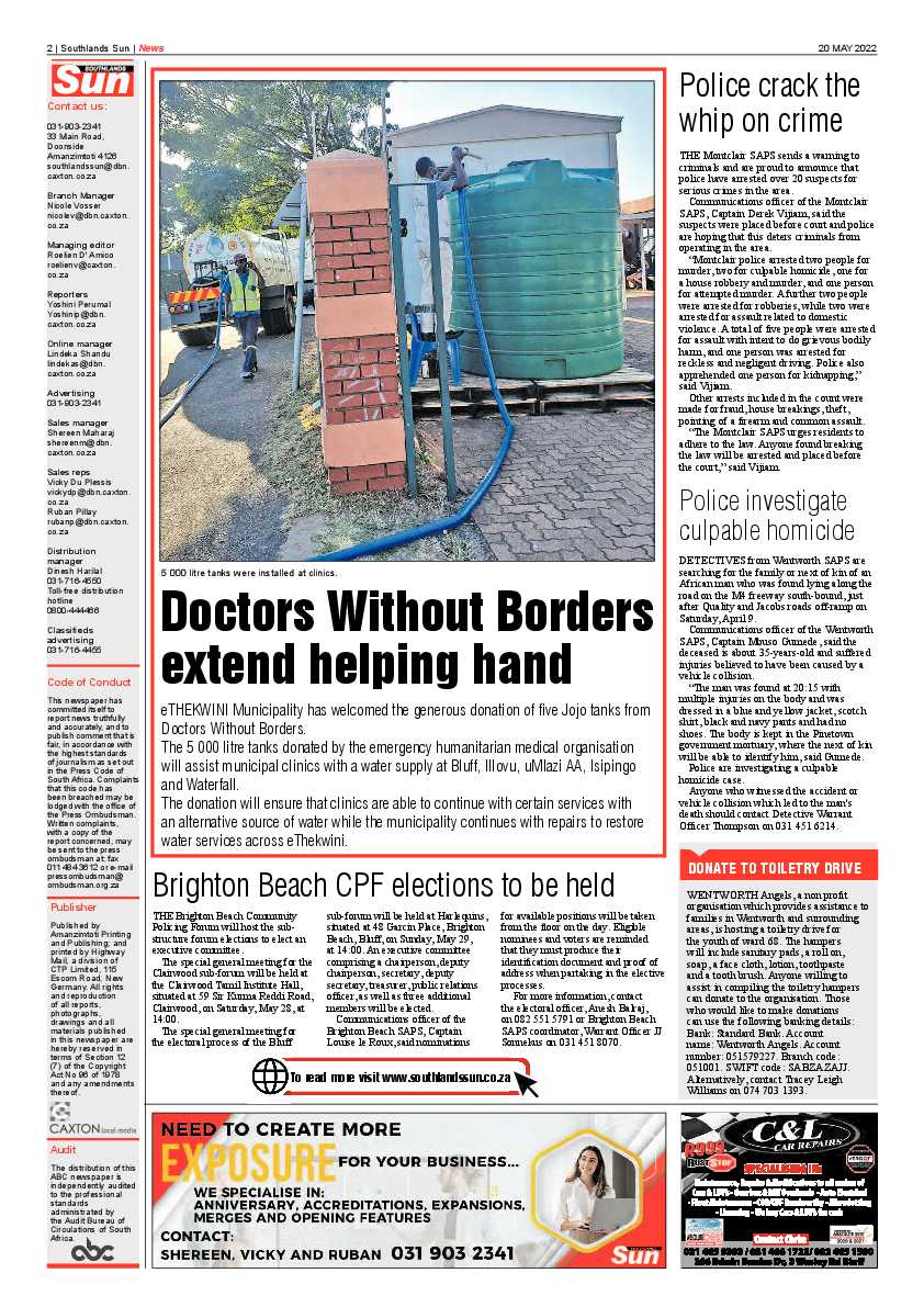 Southlands Sun 20 May 2022 page 2