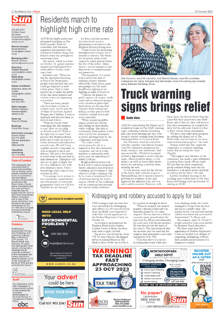Southlands Sun 20 October 2023 page 2