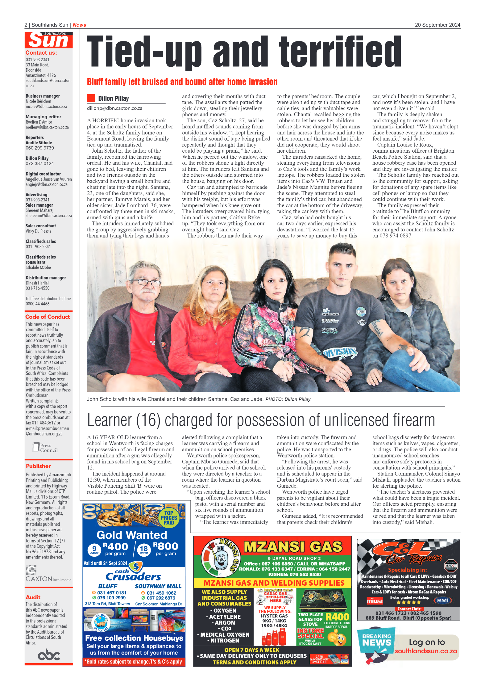 Southlands Sun 20 September 2024 page 2