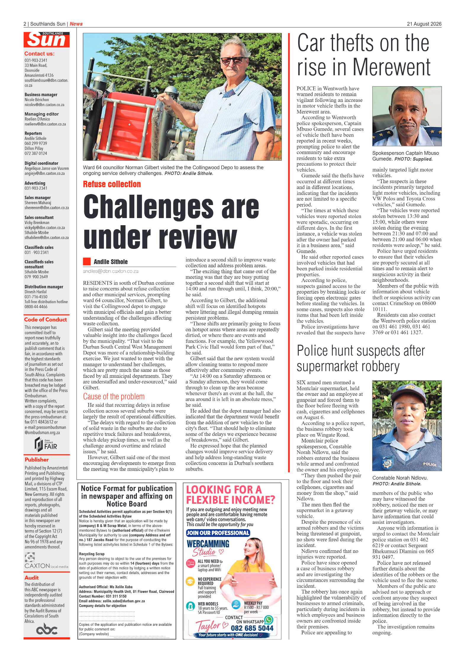 Southlands Sun 21 August 2026 page 2