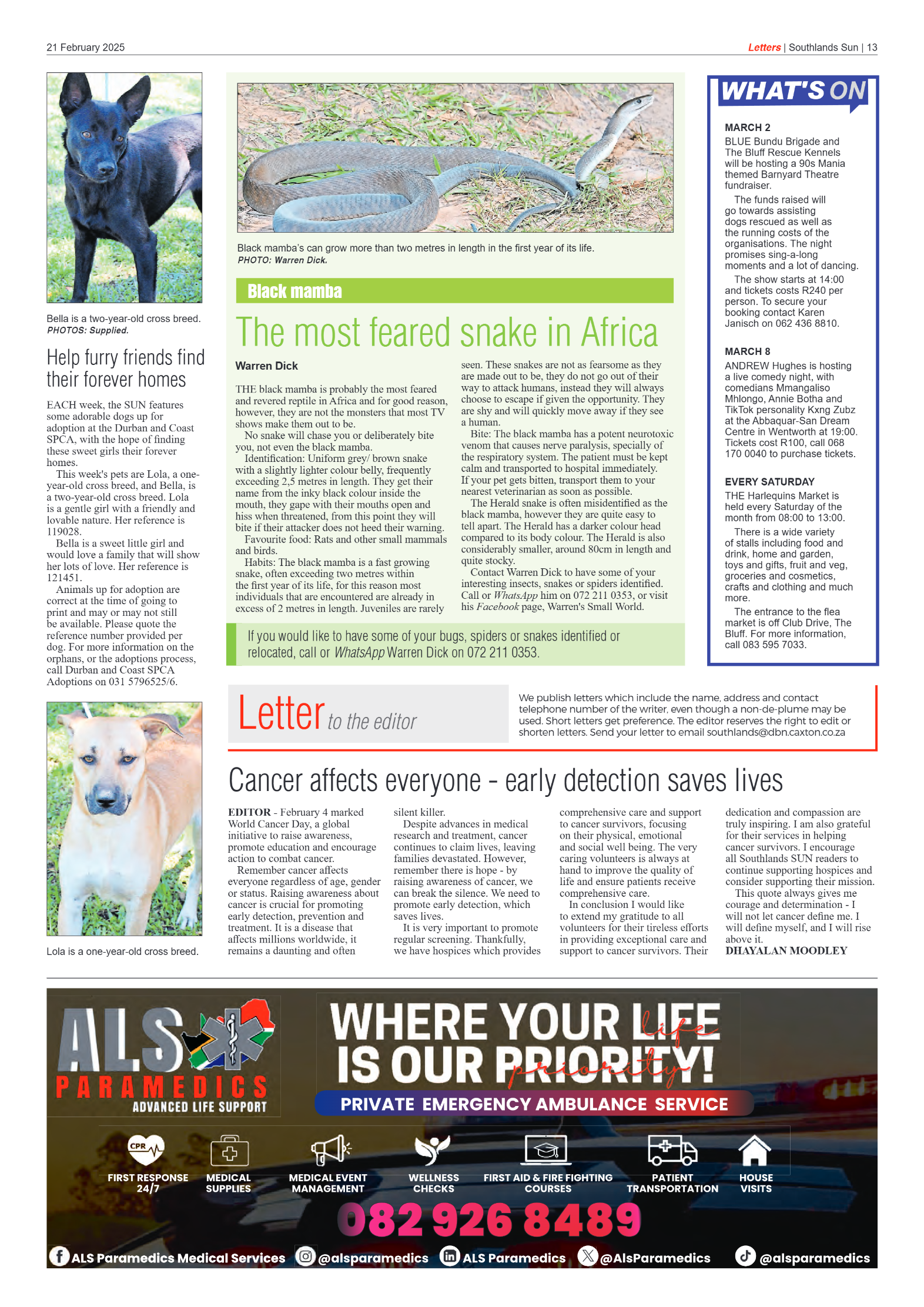 Southlands Sun 21 February 2025 page 13