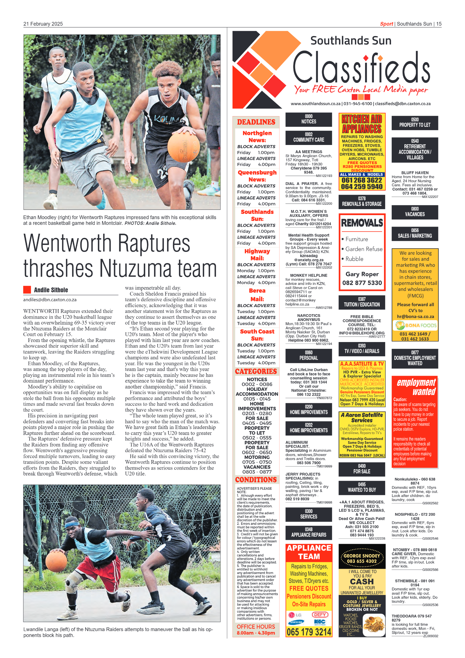 Southlands Sun 21 February 2025 page 15