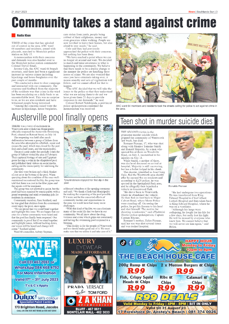 Southlands Sun 21 July 2023 page 3