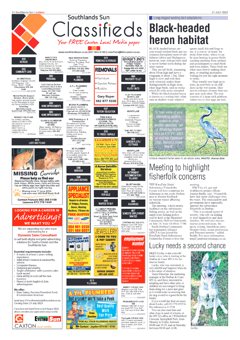 Southlands Sun 21 July 2023 page 6
