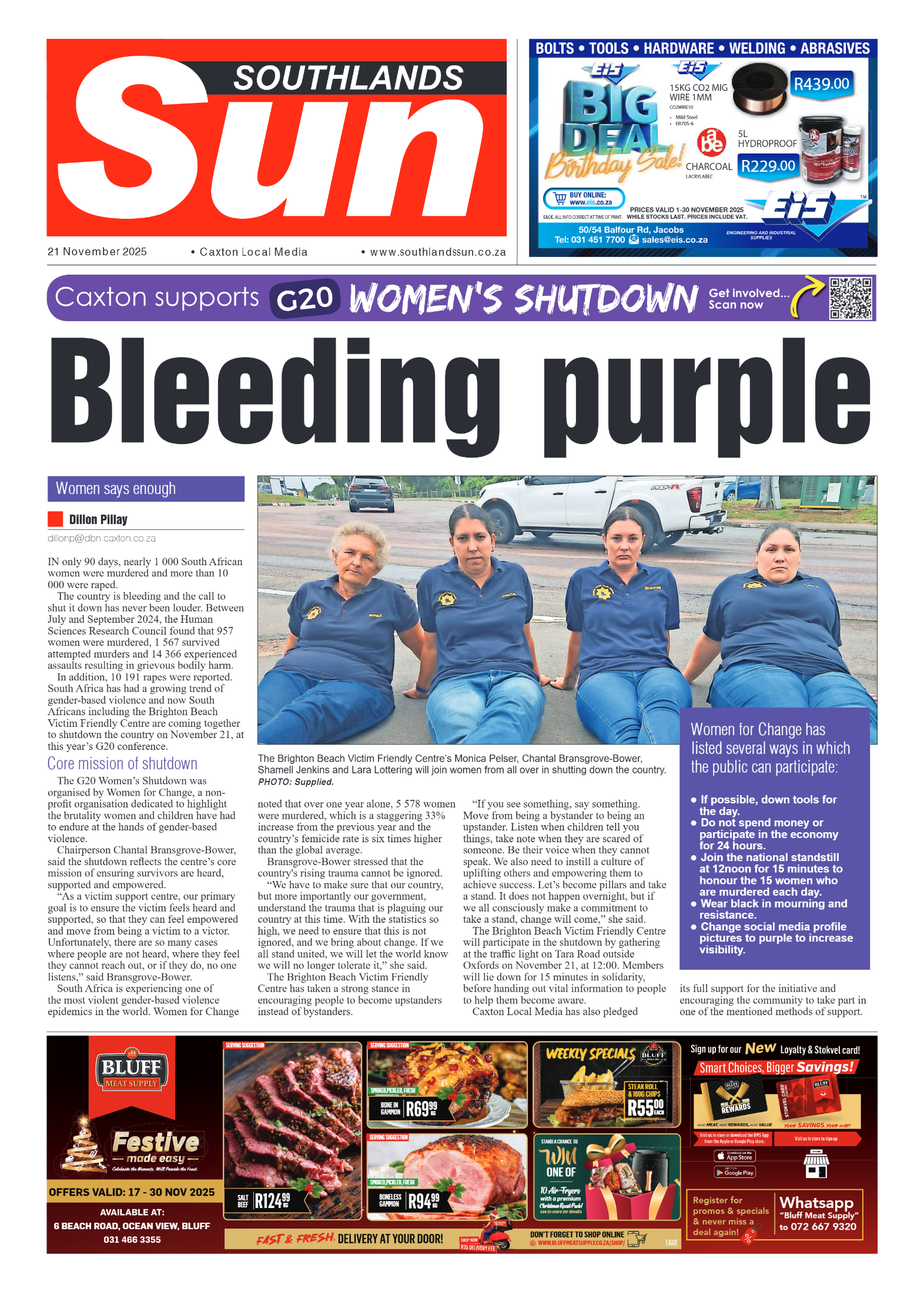 Southlands Sun 21 November 2025 page 1