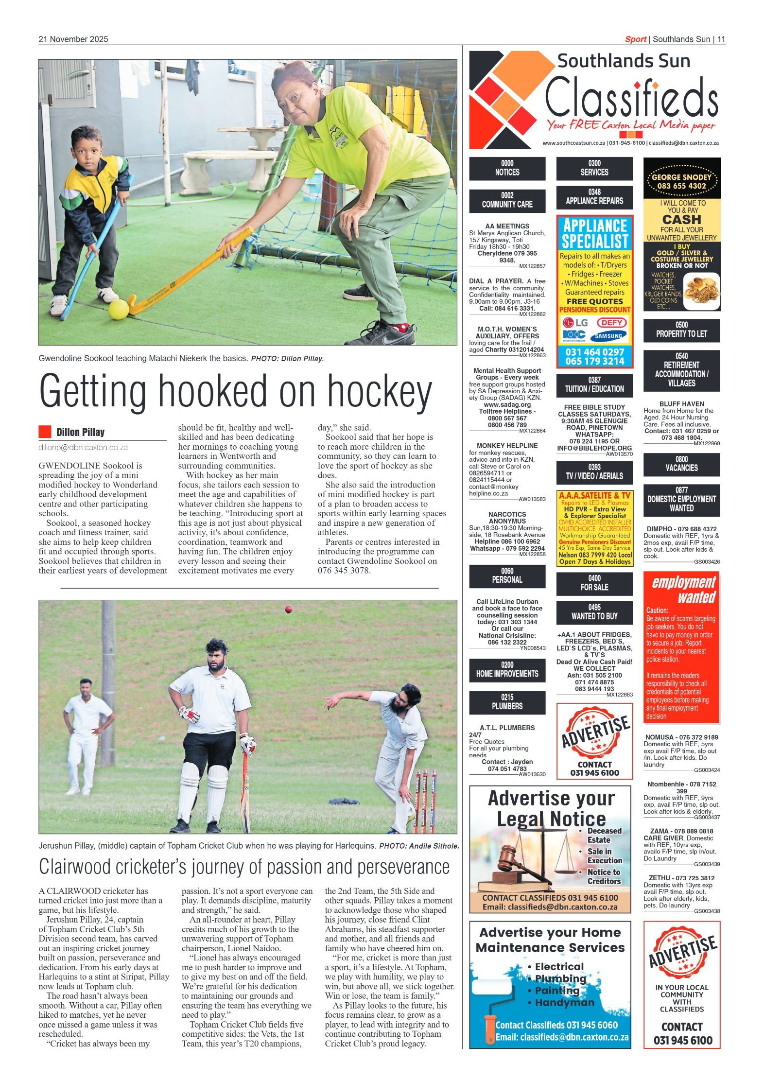 Southlands Sun 21 November 2025 page 11
