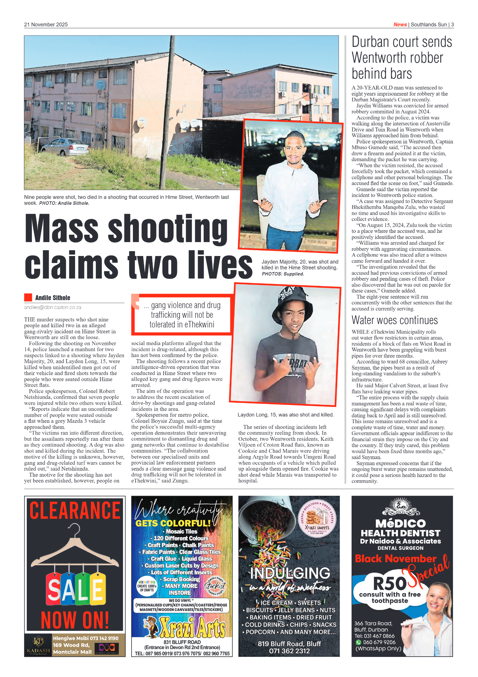Southlands Sun 21 November 2025 page 3