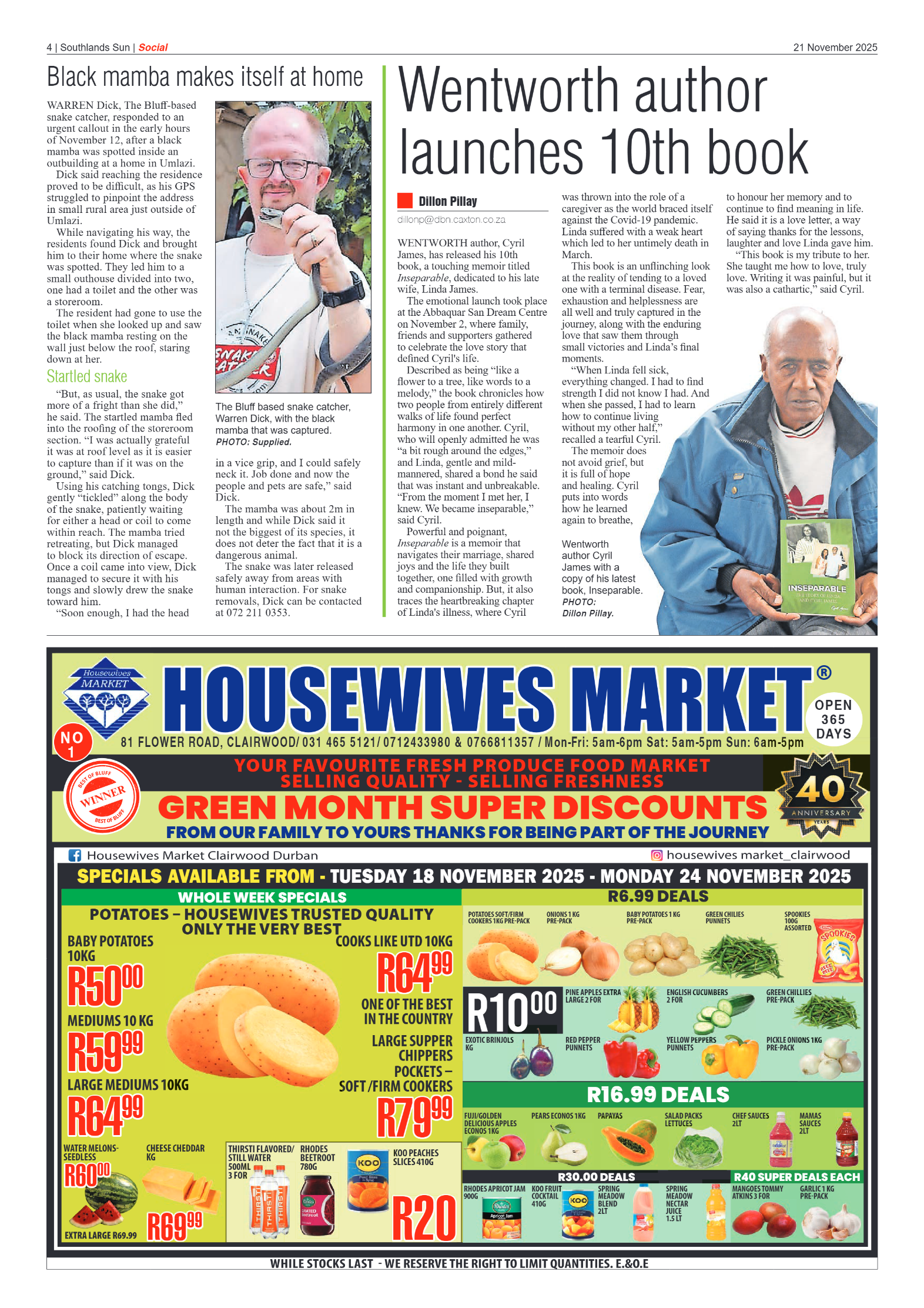 Southlands Sun 21 November 2025 page 4