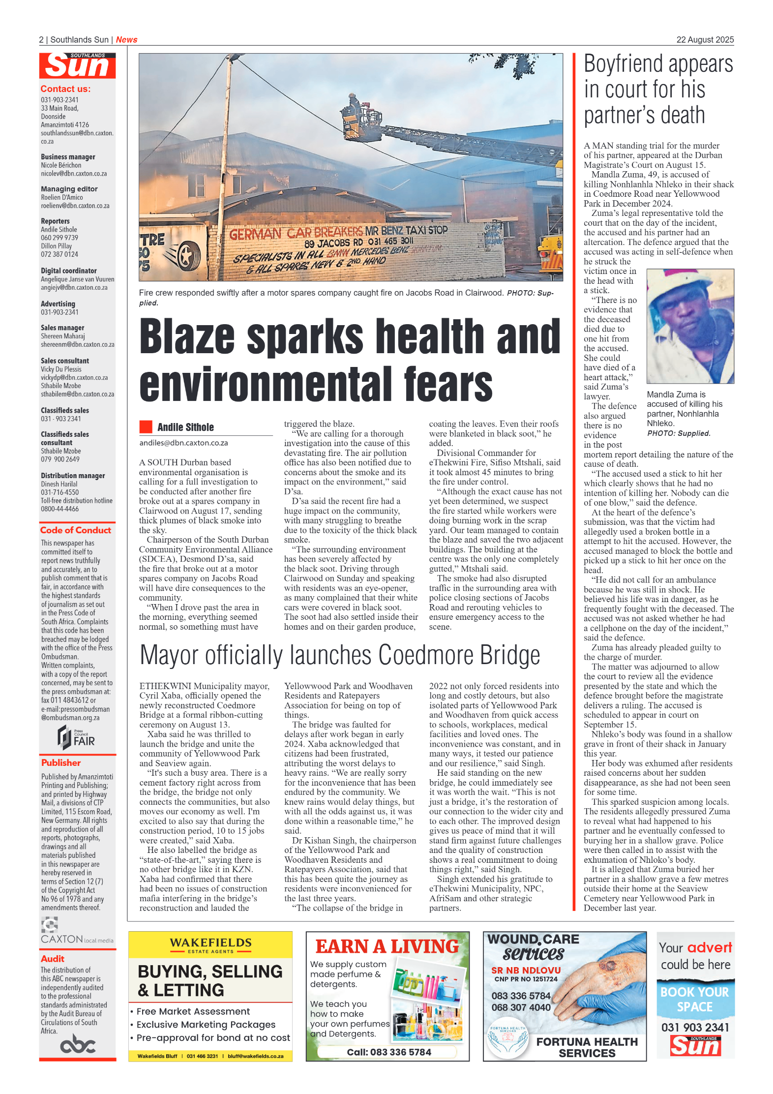 Southlands Sun 22 August 2025 page 2
