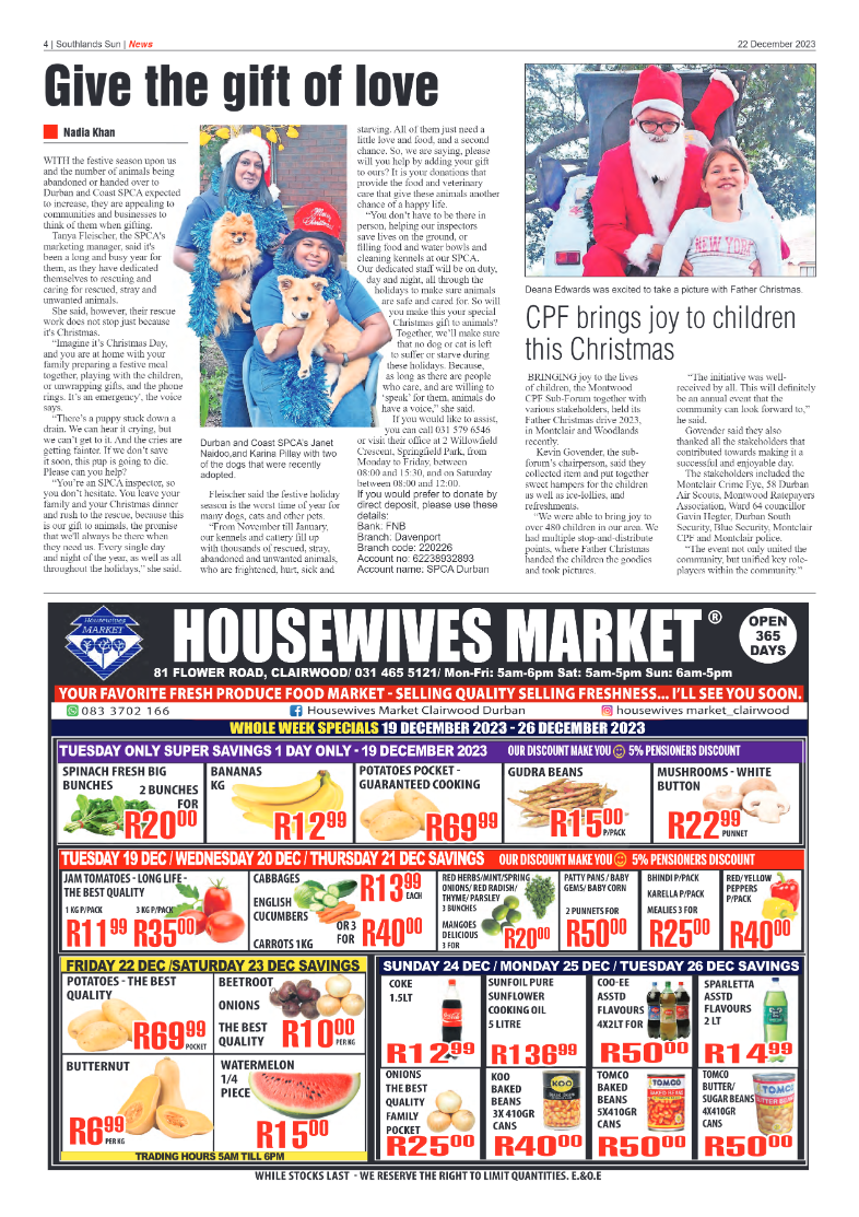 Southlands Sun 22 December 2023 page 4