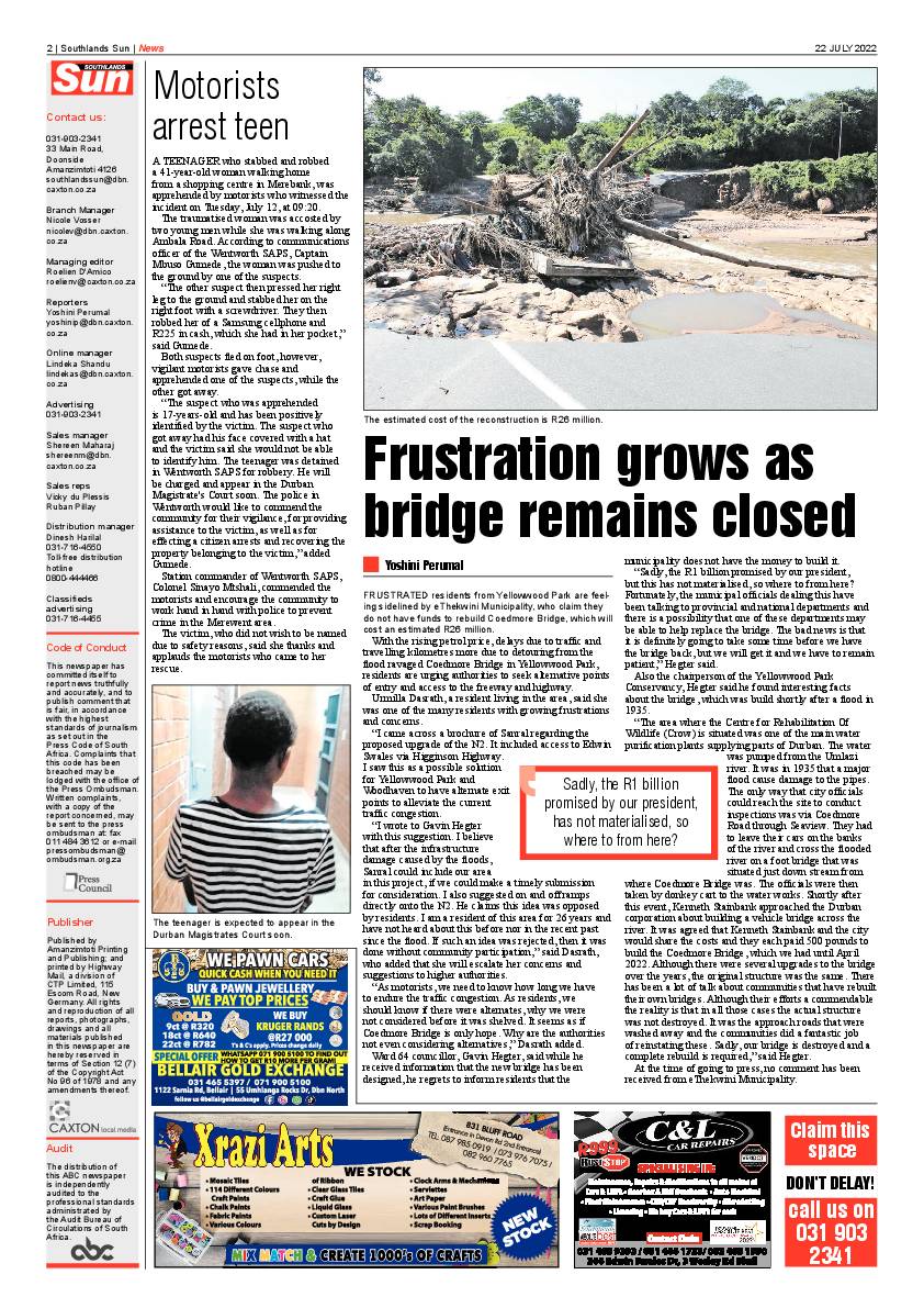 Southlands Sun 22 July 2022 page 2