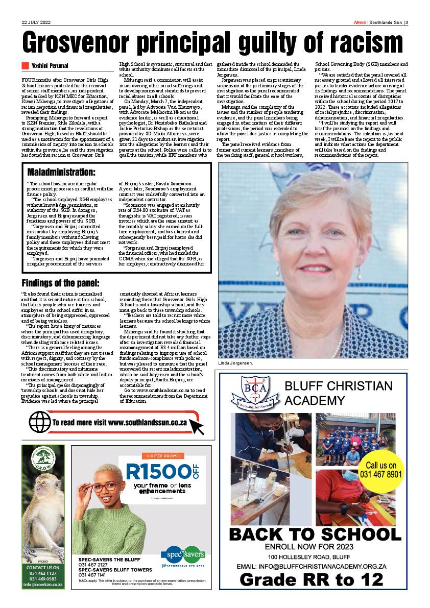 Southlands Sun 22 July 2022 page 3