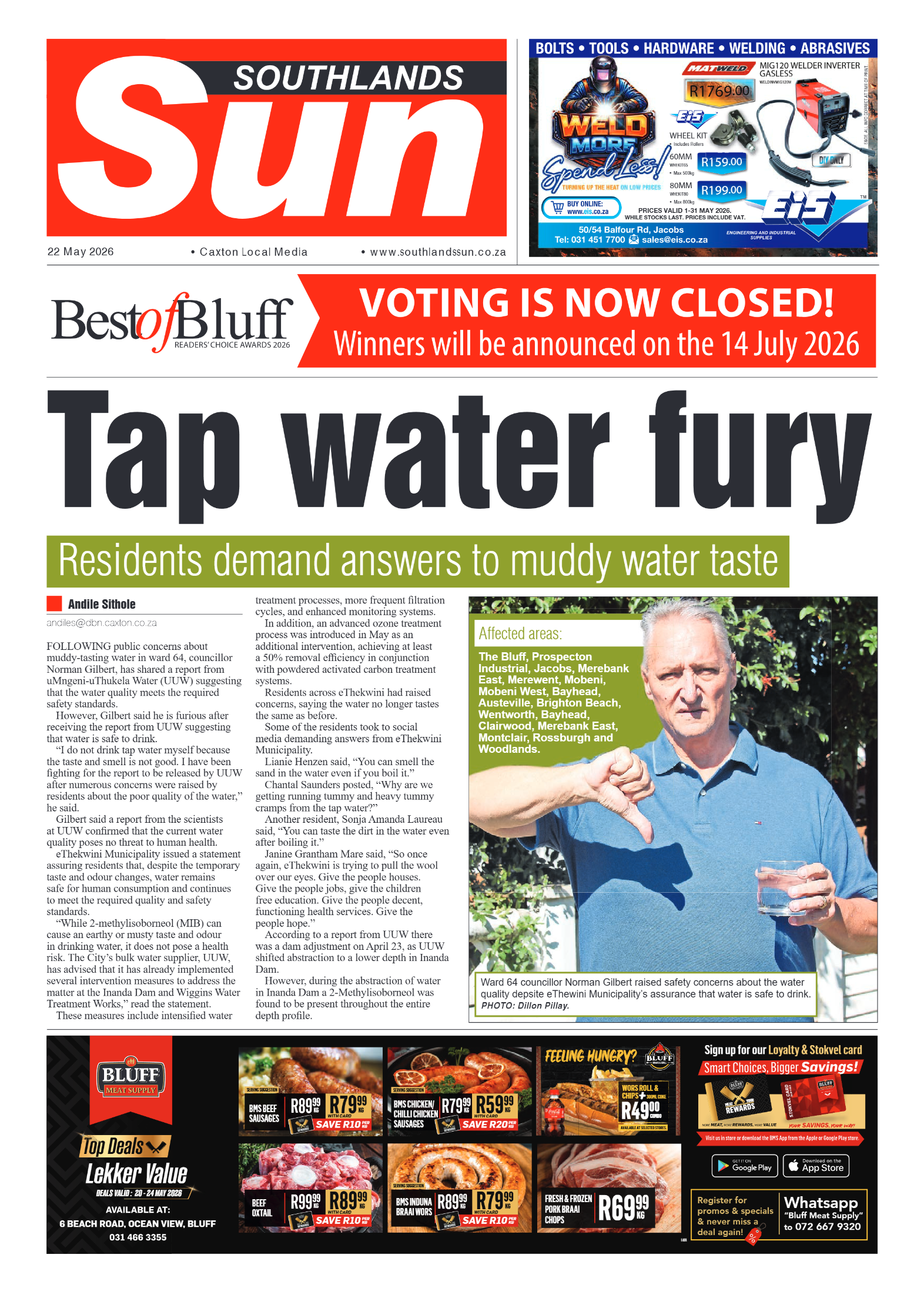 Southlands Sun 22 May 2026 page 1