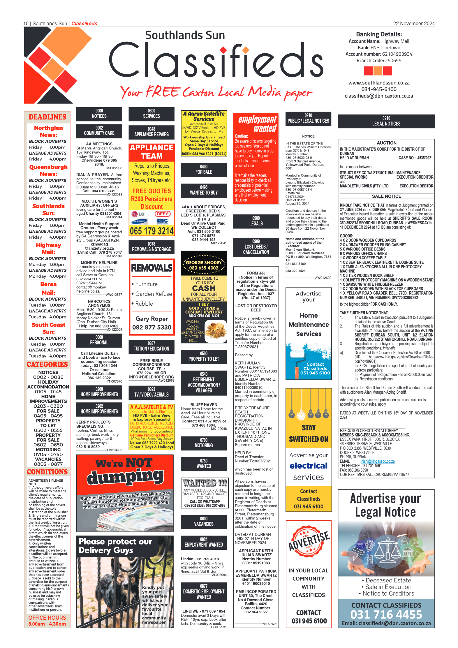 Southlands Sun 22 November 2024 page 10