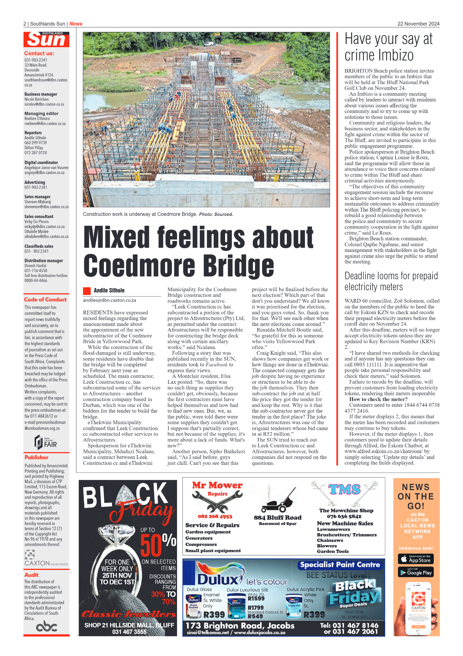 Southlands Sun 22 November 2024 page 2