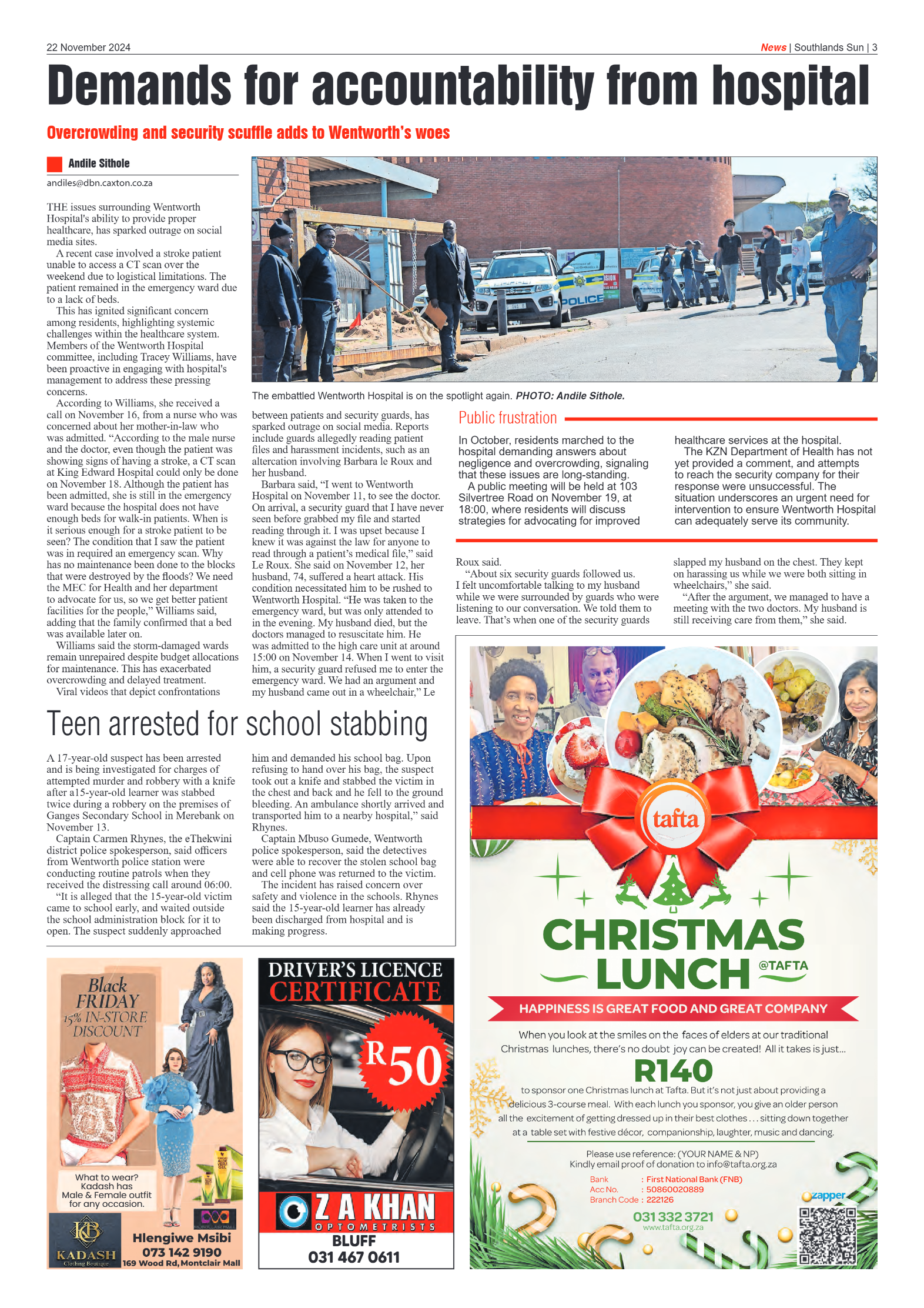 Southlands Sun 22 November 2024 page 3