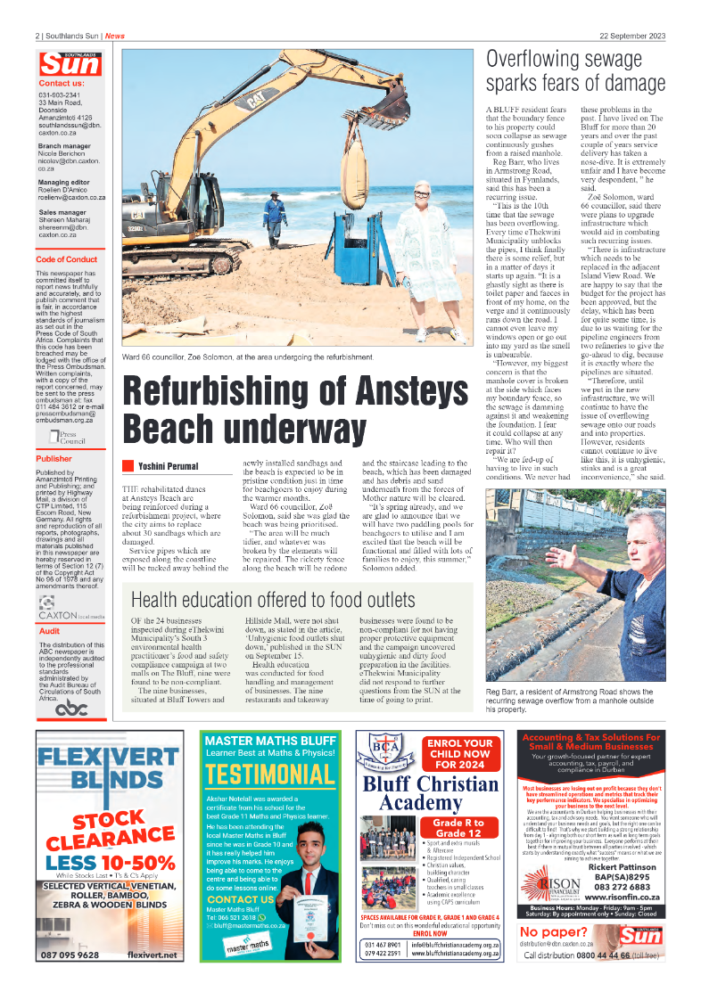Southlands Sun 22 September 2023 page 2