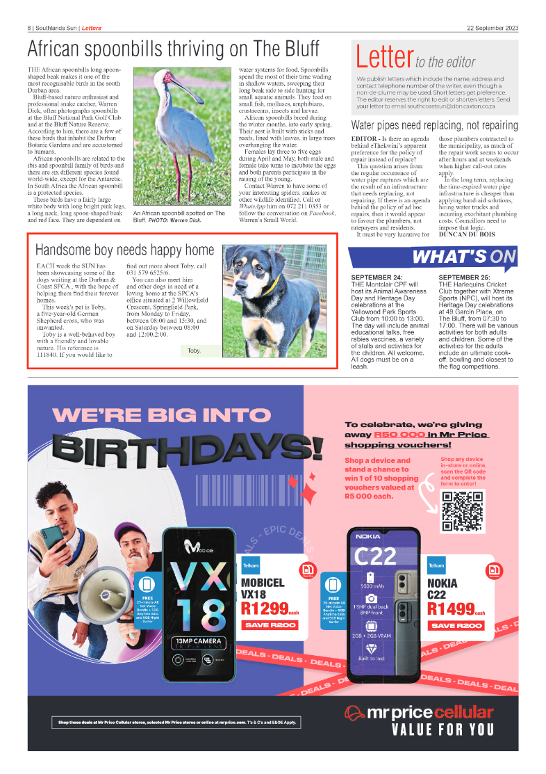 Southlands Sun 22 September 2023 page 8