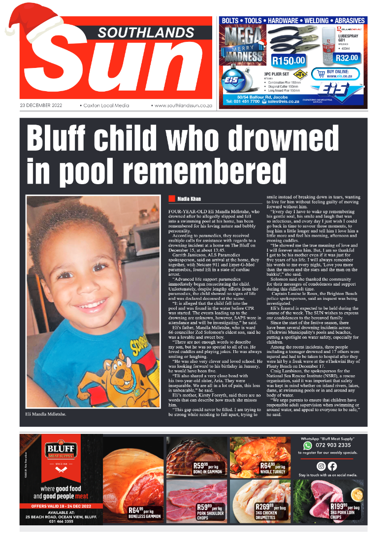 Southlands Sun 23 December 2022 page 1