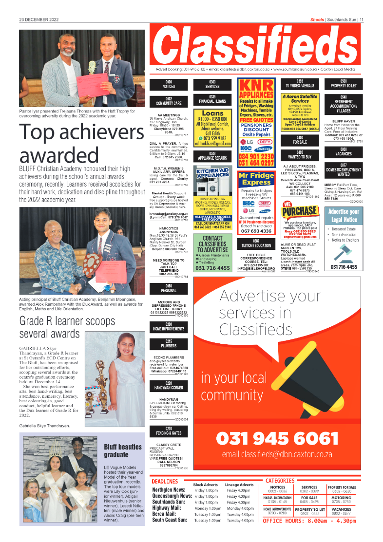Southlands Sun 23 December 2022 page 11