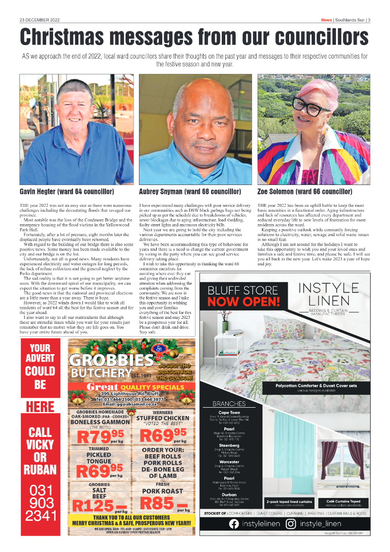 Southlands Sun 23 December 2022 page 3
