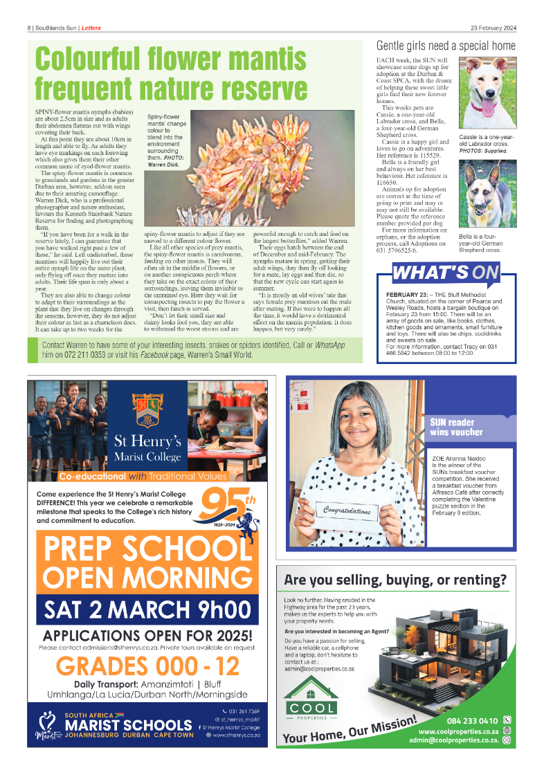 Southlands Sun 23 February 2024 page 8